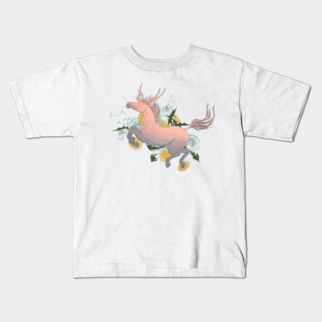 Spring horse 2 Kids T-Shirt by Taisiia